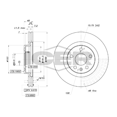 Fren Disk Ayna Ön Sağ ve Sol Volvo XC40 (2017->)  AYD 51512