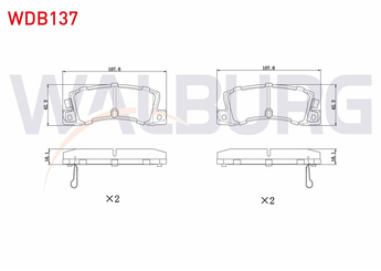 Fren Disk Balata Arka WALBURG WDB137  