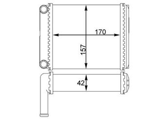 Kalorifer Radyatörü  MAHLE AH 128 000S  38353501 0038353501 A0038353501 A 003 835 35 01