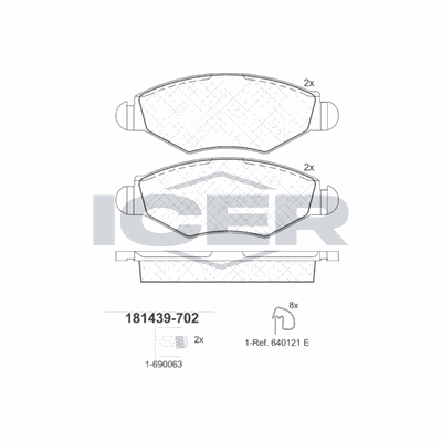 Fren Disk Balata Ön CARRINGO 55045