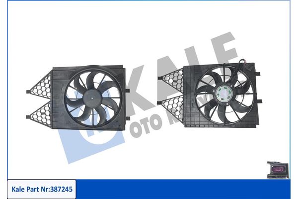 Radyatör Fan ve Motoru  Volkswagen Fox (5Z1)(04.2005->2011)  KALE 387245