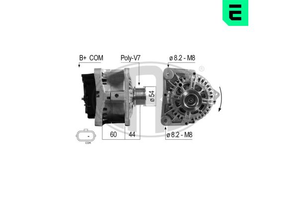 Alternatör  Renault Clio IV (2012->)  ERA 210700A