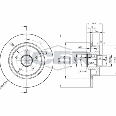 Fren Disk Ayna Arka Sağ ve Sol FROW 215.1105.001