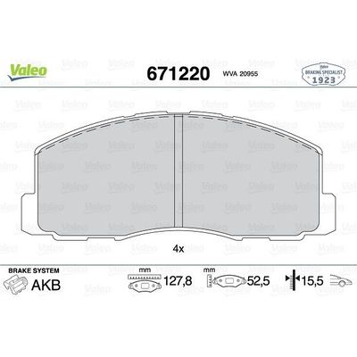 Fren Disk Balata Ön VALEO 671220
