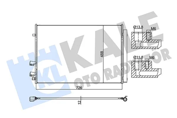 Klima Radyatörü  Volkswagen Crafter Kamyonet (SZ)(09.2016->)  KALE 361405