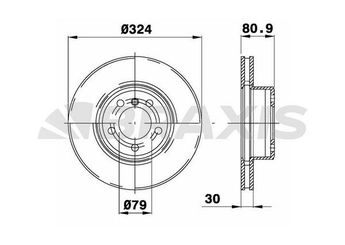 Fren Disk Ayna Ön Sağ ve Sol BRAXIS AD1052  34116750265
