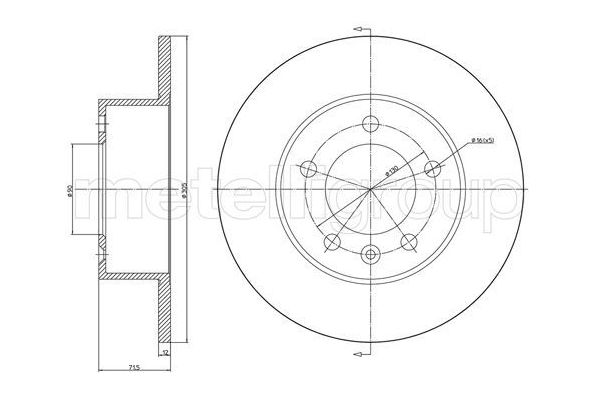 Fren Disk Ayna Arka Sağ ve Sol Nissan NV400 Kombi (X62)(2011->)  METELLI 23-1287C