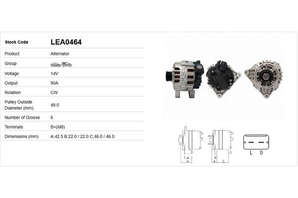 Alternatör  PARS PRS-ALT886