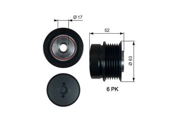 Alternatör Kasnağı  GATES OAP7187  1204195 55567913