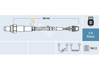 Oksijen (Lambda) Sensörü  FAE 77663  12596688 5855395 1821378J10 18213-78J10