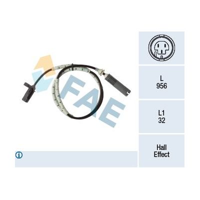 Abs Sensörü Arka Sağ veya Sol BMW 3 Serisi Coupe (E92)(2006->)  FAE 78378