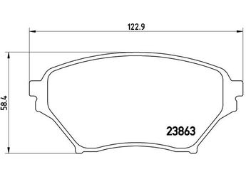 Fren Disk Balata Ön BREMBO P 49 029  N0Y73328Z N0Y93323Z NCY33323Z NCY33328Z