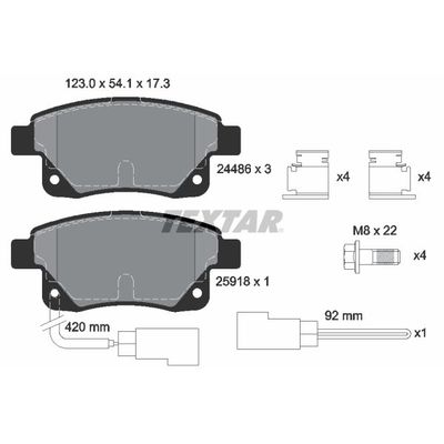 Fren Disk Balata Arka Ford Transit Kombi (TT9)(2006->)  TEXTAR 2448601