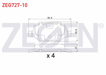Fren Disk Balata Arka ZEGEN ZEG727-10   77364839 9951222 77362276 77362675 77364920 77364567 77365858 9948338 9949332 9949334 77362275 77363341 77365786