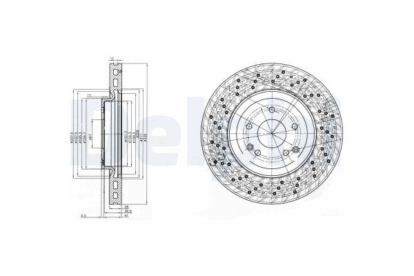 Fren Disk Ayna Ön Sağ ve Sol Mercedes SLK -Serisi Roadster (BM 171)(01.2004->)  DELPHI BG3985C