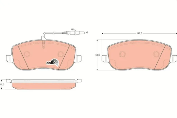 Fren Disk Balata Ön Lancia Phedra (180)(2002->)  TRW GDB1503