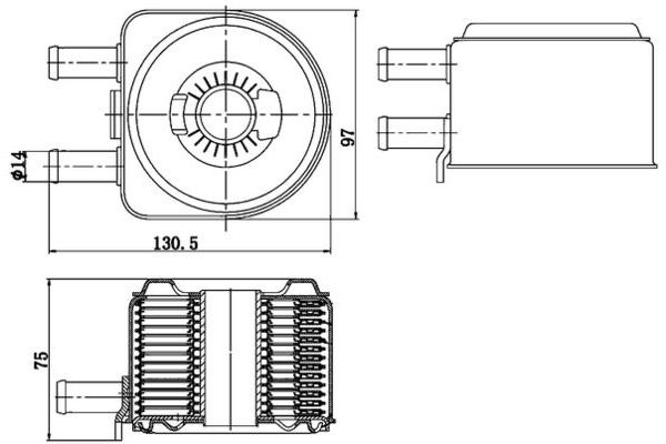 Motor Yağ Soğutucu  Peugeot Boxer (330) P.Van Aks:3200mm (2002->2006)  MAHLE CLC 176 000S