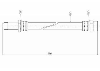 Fren Hortumu Ön Sağ veya Sol CAVO C800 100A  30665463 30714821 9169140