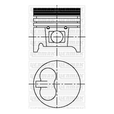 Piston (77.00MM-0.40)  YENMAK 31-04107-040