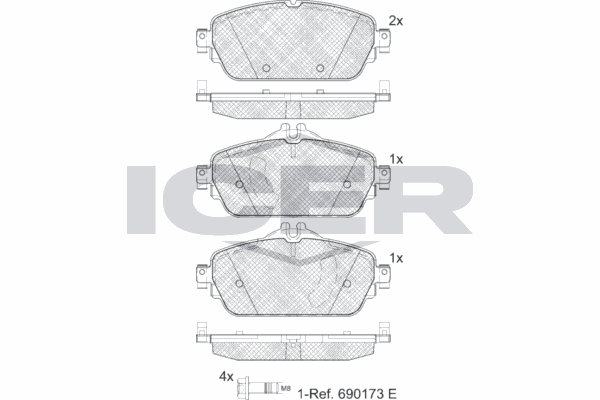 Fren Disk Balata Ön Mercedes C -Serisi Cabrio (BM 205)(07.2016->)  KRAFTVOLL 07010068