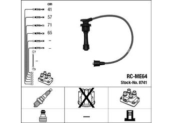 Buji Kablosu  NGK 8741  MD134754 MD192925 MD 192 925 MD176915 MD192995