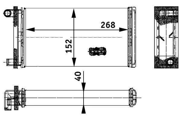 Kalorifer Radyatörü  Mercedes G -Serisi (BM 460 / 461)(01.1979->)  MAHLE AH 121 000P