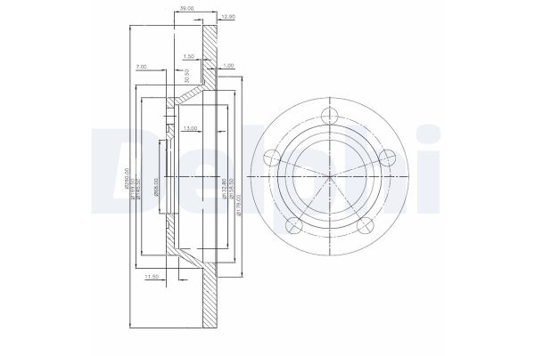 Fren Disk Ayna Ön Sağ ve Sol Audi A4 Sedan (B5)(11.1994->)  DELPHI BG2987