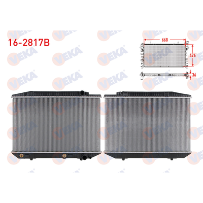 Su Radyatörü  Mercedes S -Serisi Sedan/Coupe (BM 126)(09.1979->)  VEKA 16-2817B