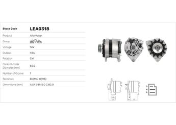 Alternatör  LUCAS ELEKTRIK LEA0318  