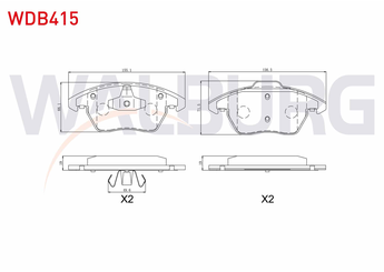 Fren Disk Balata Ön WALBURG WDB415  