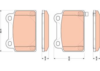 Fren Disk Balata Arka FTE 9005299  4605A584 4605A695 4605C025