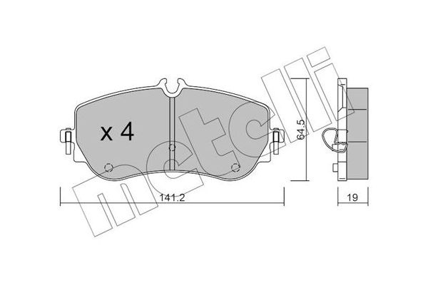 Fren Disk Balata Arka Volkswagen Crafter Kamyonet (SZ)(09.2016->)  METELLI 22-1175-0