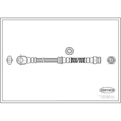 Fren Hortumu Ön Sağ veya Sol Mitsubishi Lancer 4 Kapı/ Station W. (CS0A/W)(2003->)  OSSCA 00718