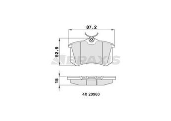 Fren Disk Balata Arka BRAXIS AA0016  1J0698451 191698151A 191698451C 4B0698451E 8E0698451L 8E0698451K 1J0698451P 1J0698451L 4B0698451 1001096 425108 4251-08 440605839R 6025371650 1J0698451S 1H0698451 7M0698451 1E0698451 1H0698451A 1H0698451F 1J0698451C 7M3698451A JZW698451B