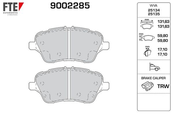 Fren Disk Balata Ön FTE 9002285