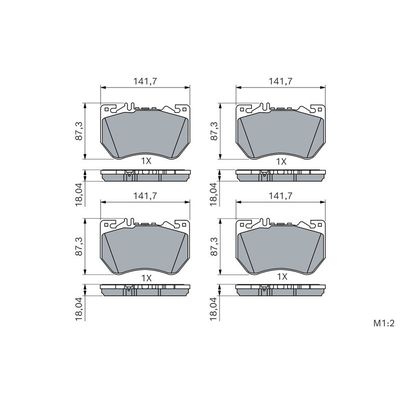 Fren Disk Balata Ön Mercedes E -Serisi Sedan (BM 214)(06.2023->)  BOSCH 0 986 460 288