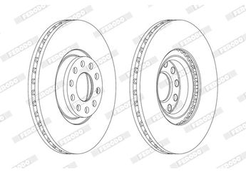 Fren Disk Ayna Ön Sağ ve Sol FERODO DDF1983C-1  4B3615301