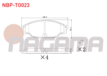Fren Disk Balata Ön NAGAMA NBP-TO023  