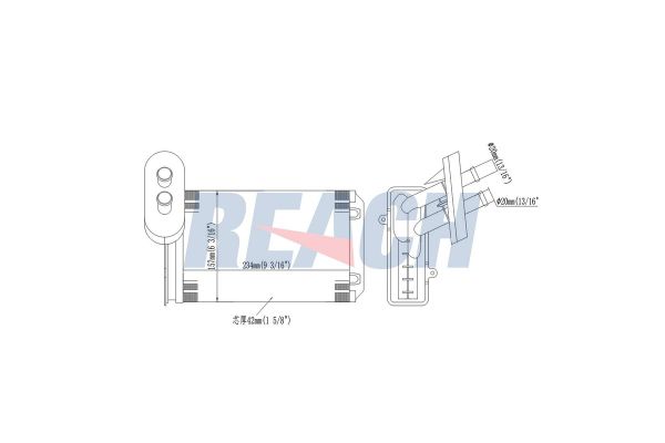 Kalorifer Radyatörü  Volkswagen Golf III Variant (1H5)(08.1993->1999)  ORİS KVW015032