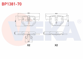 Fren Disk Balata Arka VEKA BP1381-70  