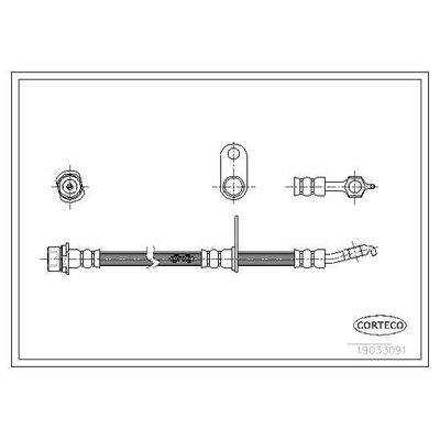 Fren Hortumu Ön Sol Toyota MR 2 Roadster (W30)(2003->)  CORTECO 19033091
