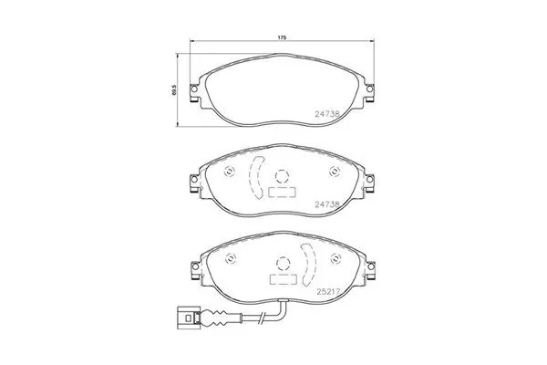 Fren Disk Balata Ön Audi SQ2 (GAG)(11.2020->)  MAGNETI MARELLI 363700485131