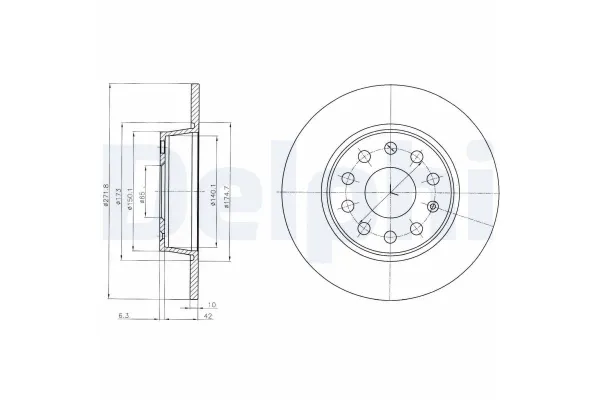 Fren Disk Ayna Arka Sağ ve Sol Cupra Leon (KL1/KU1)(09.2020->)  DELPHI BG4324C