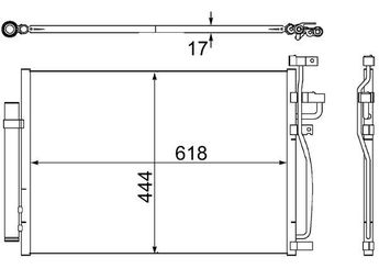 Klima Radyatörü  MAHLE AC 489 000S  20759646 95297047 95352656 96436393 20 75 9646 4803973 48 03 973 4817325 48 17 325 96 43 6393 4821193