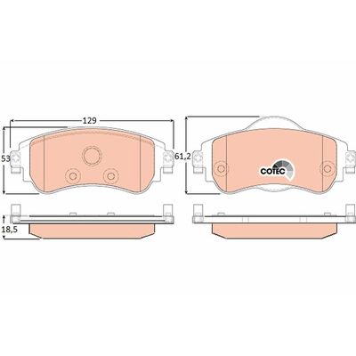 Fren Disk Balata Ön Citroen C4 5 Kapı (08.2010->)  TRW GDB1917
