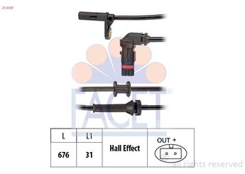 Abs Sensörü Ön Sağ veya Sol FACET 21.0187  A2045400117 131613 A 204 540 01 17 A2049050000 A 204 905 00 00