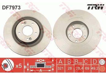 Fren Disk Ayna Ön Sağ ve Sol MAHER 03762  517122W700 517122P700 51712-2P700 51712-2W700