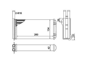Kalorifer Radyatörü  MAGNETI MARELLI 359000300320  1056091 1107449 91AG18B539AB 1 056 091 1086521 1 086 521 1 107 449 359000300320 6183117 6 183 117 91AG 18B539AB 91AG18B539AC 91AG 18B539AC 98AW18N276BA 98AW 18N276BA
