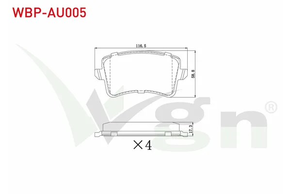 Fren Disk Balata Arka WGN WBP-AU005