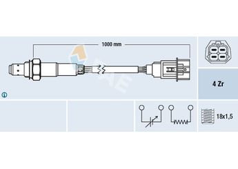 Oksijen (Lambda) Sensörü  FAE 77605  226A04L710 226A0-4L710 226A04L711 226A0-4L711 226A04L713 226A0-4L713